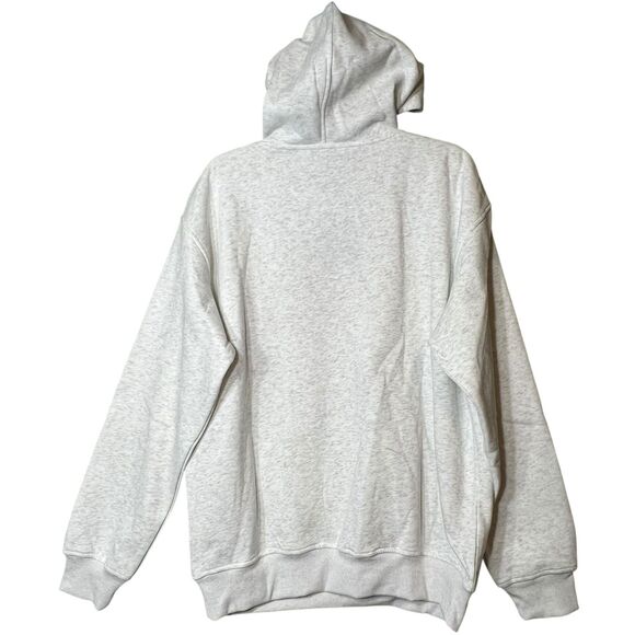 White Fox Hoodie Womens S/M Grey Marle Decade Classics Los Angeles Oversized - Picture 3 of 14